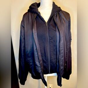 Forever 21 Men’s Jacket. - Black with hood - Double layer - Zipper - Sz M